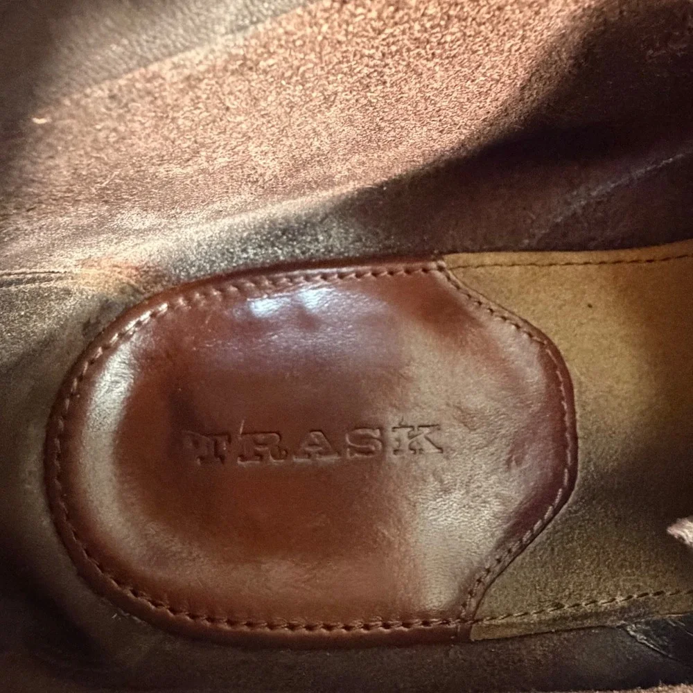 Trask Chukka Boots Mens 12M Dark Brown Leather Core Aesthetic EUC 30-2162‎